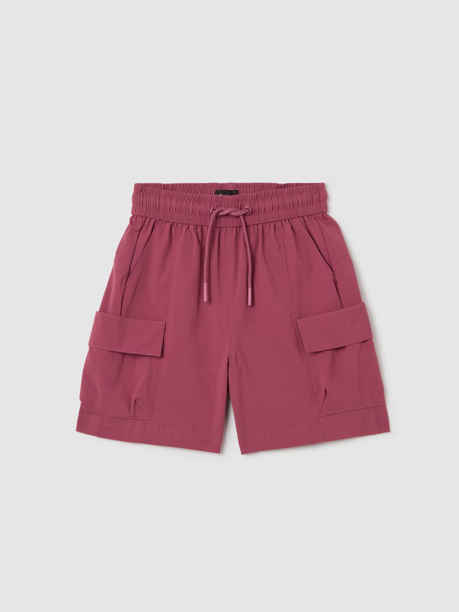 ALTAVIA WITH DEBORAH COMPAGNONI pink sports cargo shorts_0