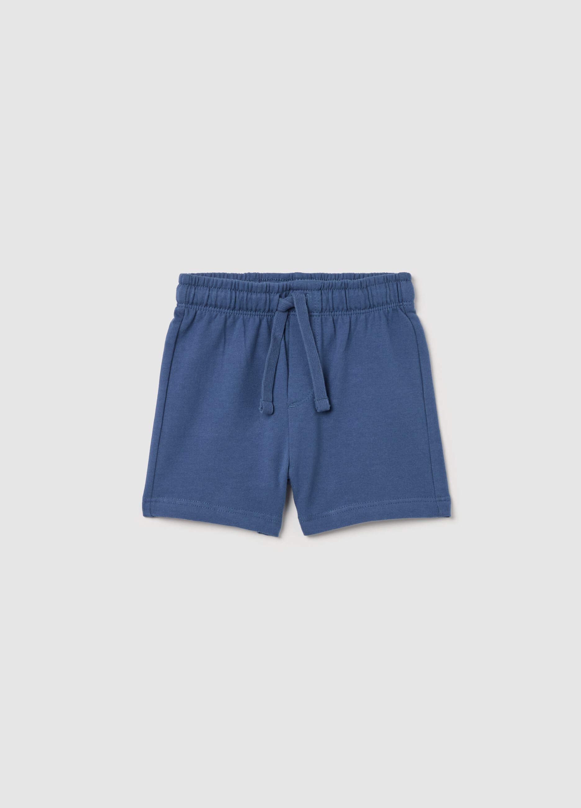 Cotton Bermuda shorts with drawstring
