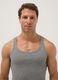 Grey pure cotton regular fit tank top_1