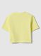 Yellow pure cotton boxy fit girl's T-shirt_4
