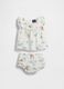 Multicoloured pure cotton baby girl set with Winnie-the-Pooh_1