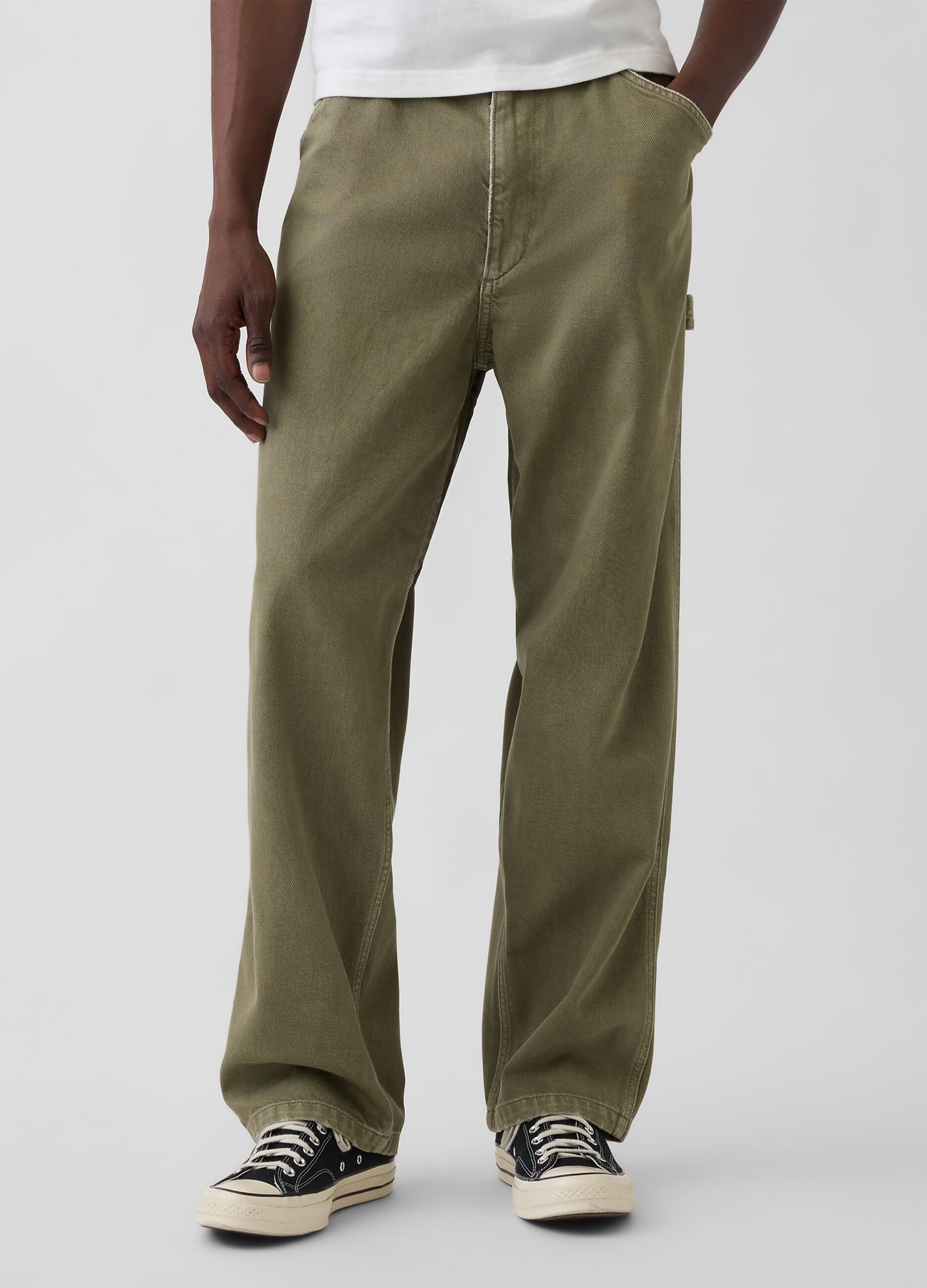 Cotton and lyocell blend trousers