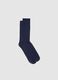Blue Midi Cotton Blend Socks_0