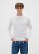 White cotton long sleeve top_0