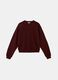 Red regular fit cotton blend sweatshirt_3