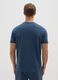 Blue Cotton Blend Regular Fit T-Shirt_2