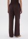 Women's trousers in pure brown viscose regular fit_2
