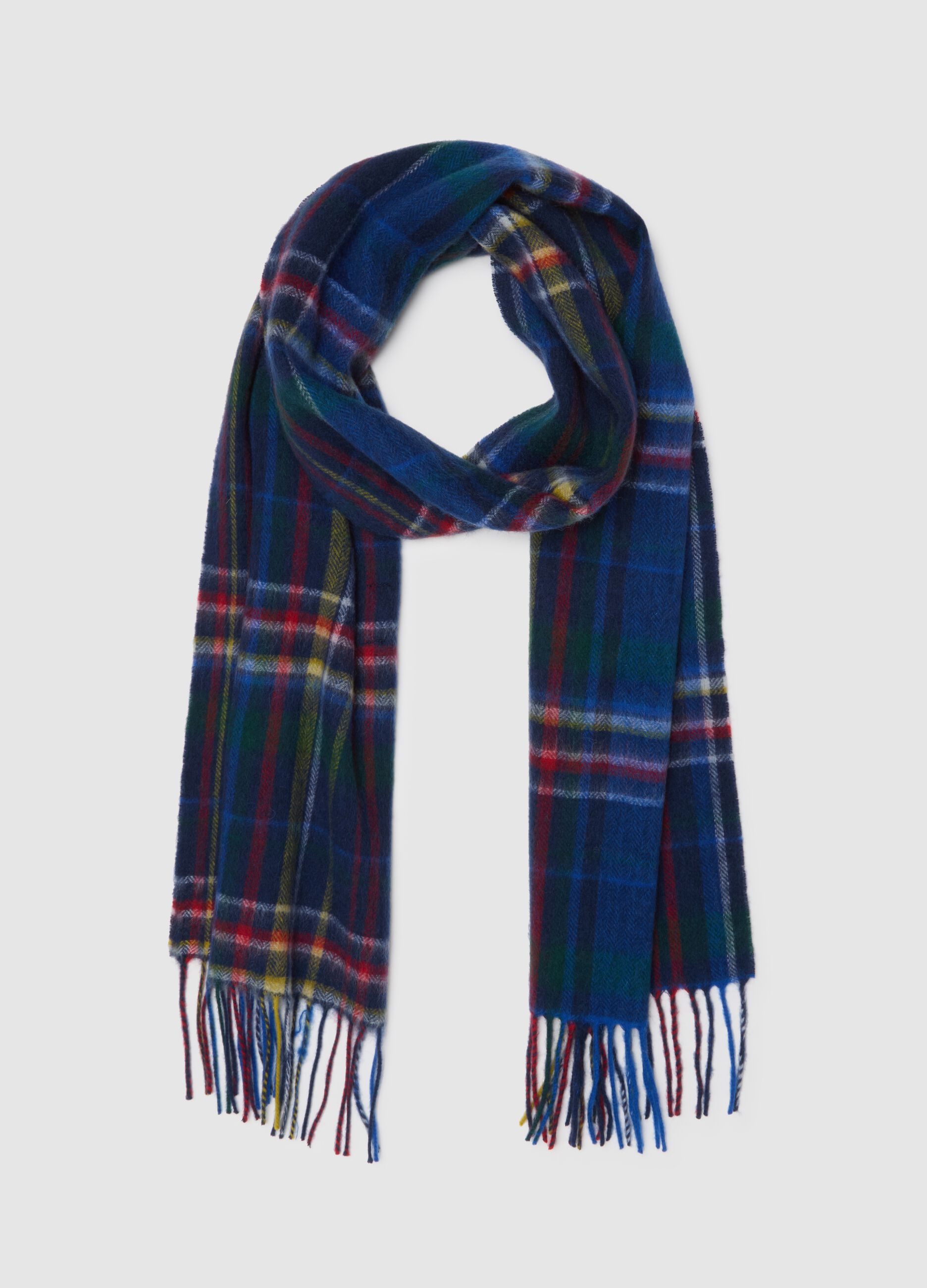 Blue Wool Scarf