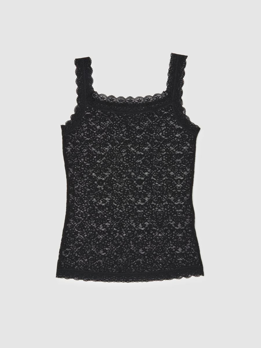 Black lace regular fit top_0