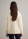 Beige cardigan in pure cotton oversized fit with deep V-neck_3