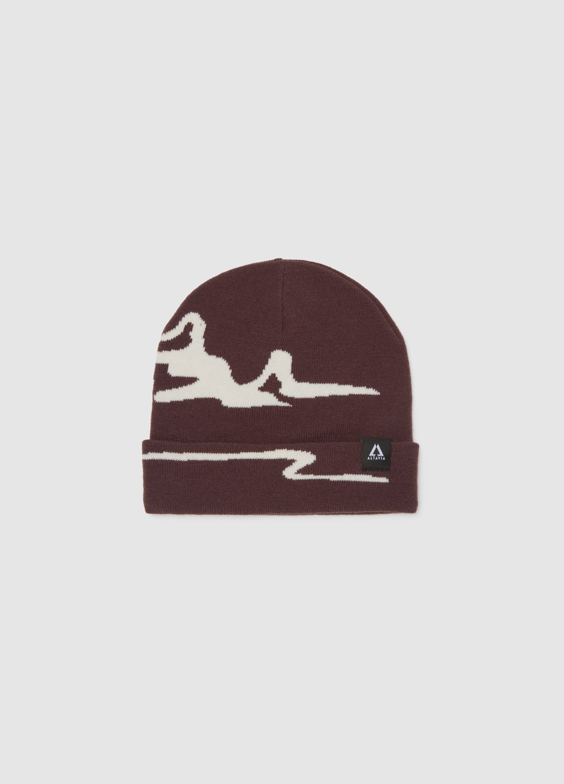 Jacquard Hat with Contrasting Graphic Pattern ALTAVIA WITH DEBORAH COMPAGNONI