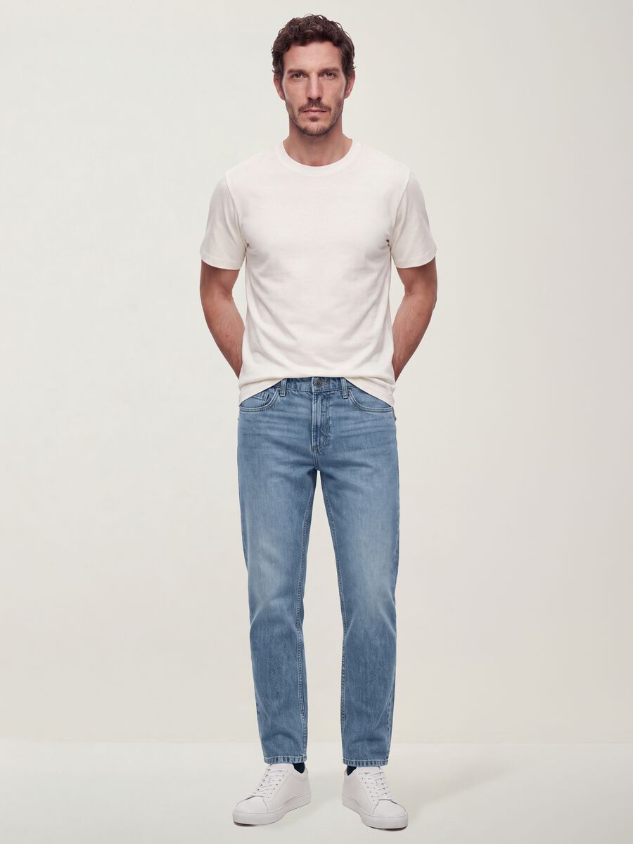 White pure cotton short-sleeve regular-fit T-shirt_1