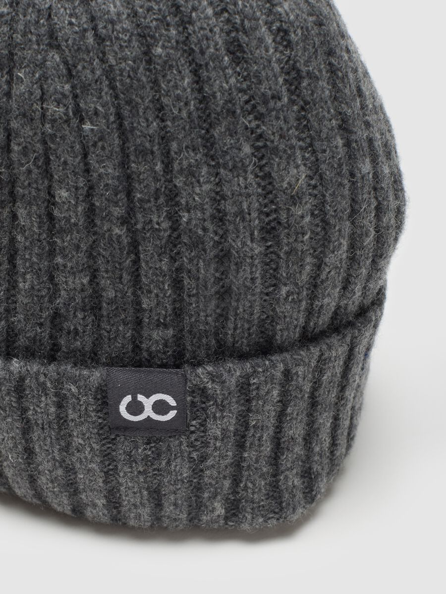 Grey pure wool hat_1