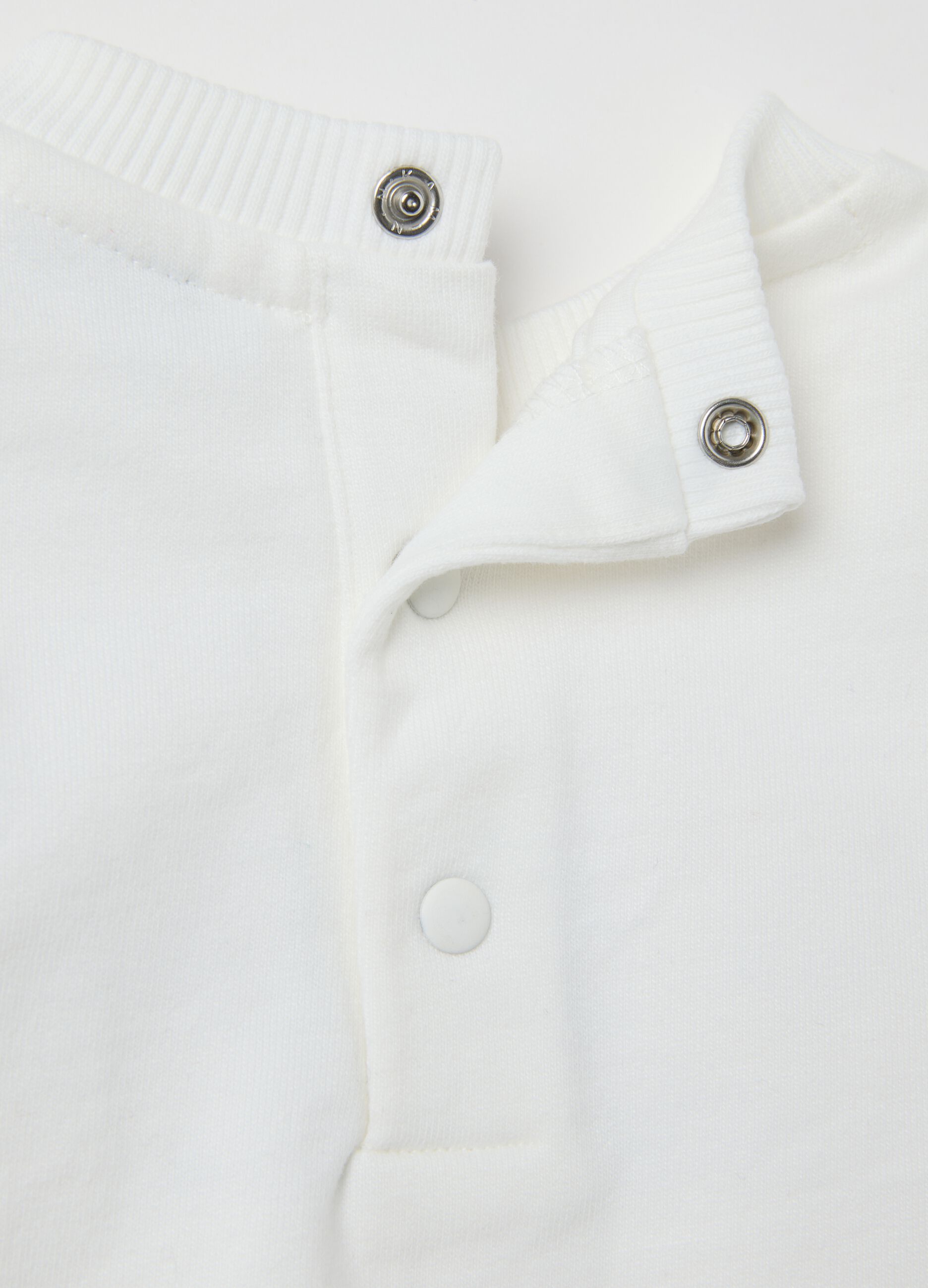 Newborn tracksuit set in pure white cotton