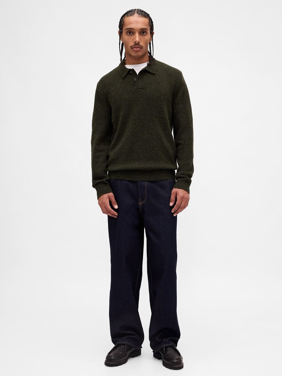 Green wool sweater_0