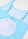 Blue one-piece swimsuit in stretch fabric_3