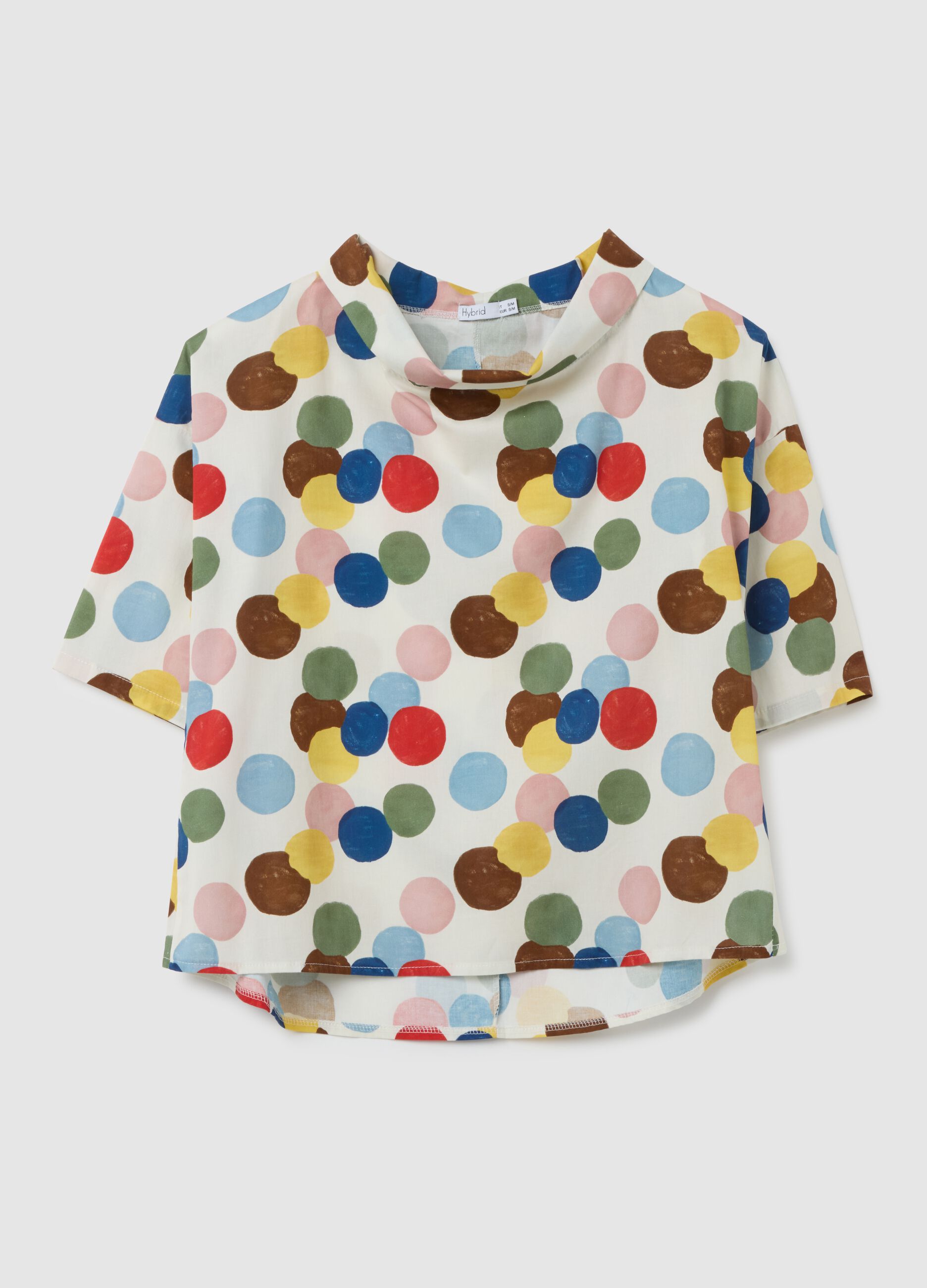 Women's cotton blend multicolour regular fit top