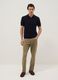 Slim fit green stretch cotton trousers_0