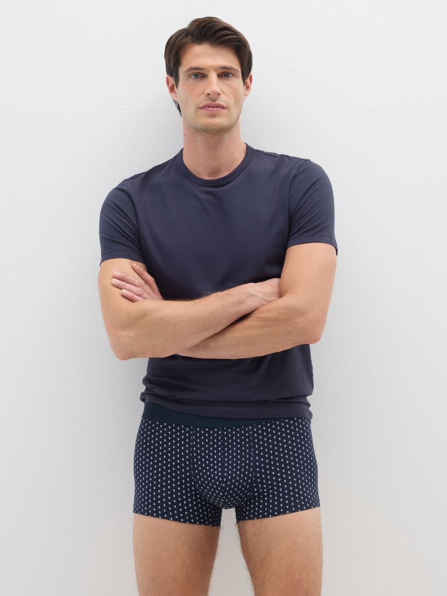 Tripack boxer in cotone elasticizzato multicolor regular fit_0