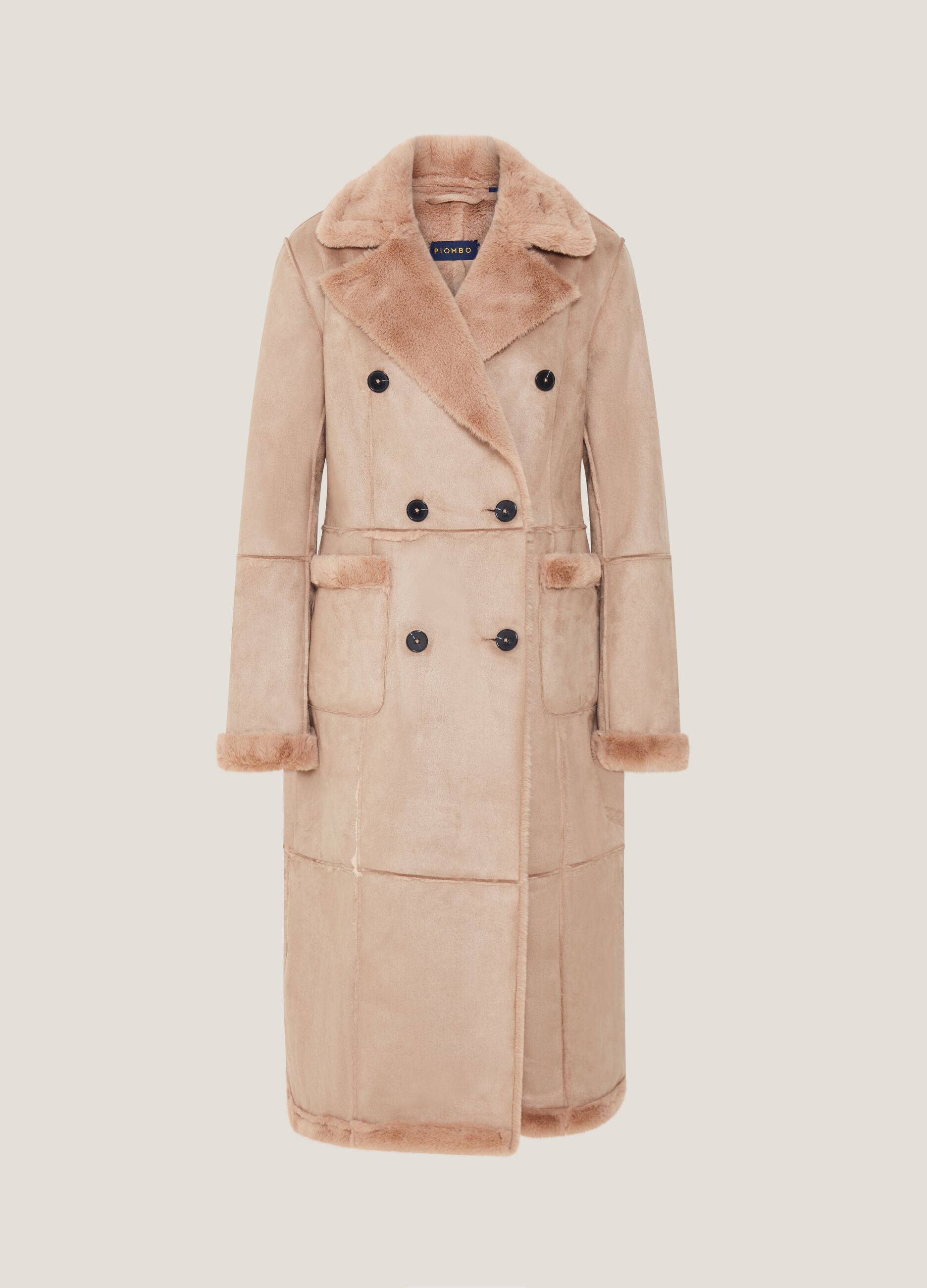 Cappotto lungo doppiopetto scamosciato www.visionbound