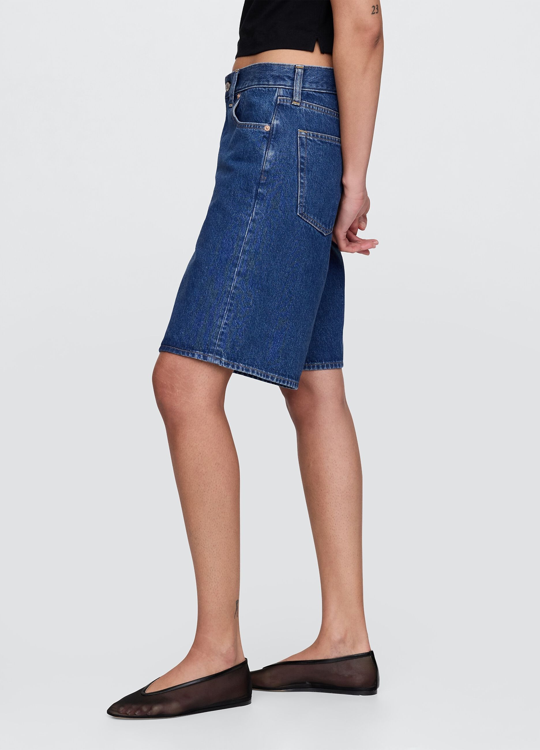 Pantaloncini in denim blu