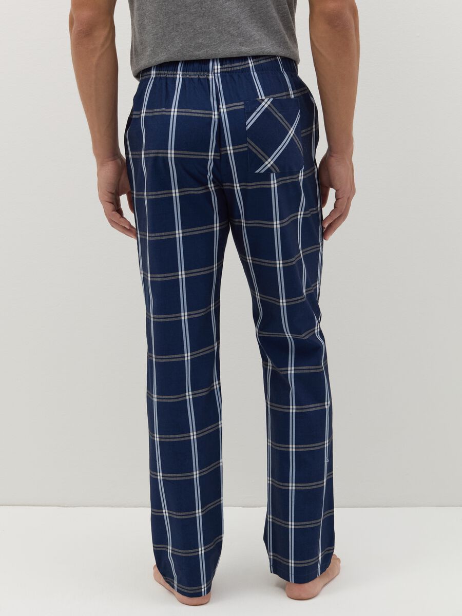 Pyjama trousers in check cotton_2