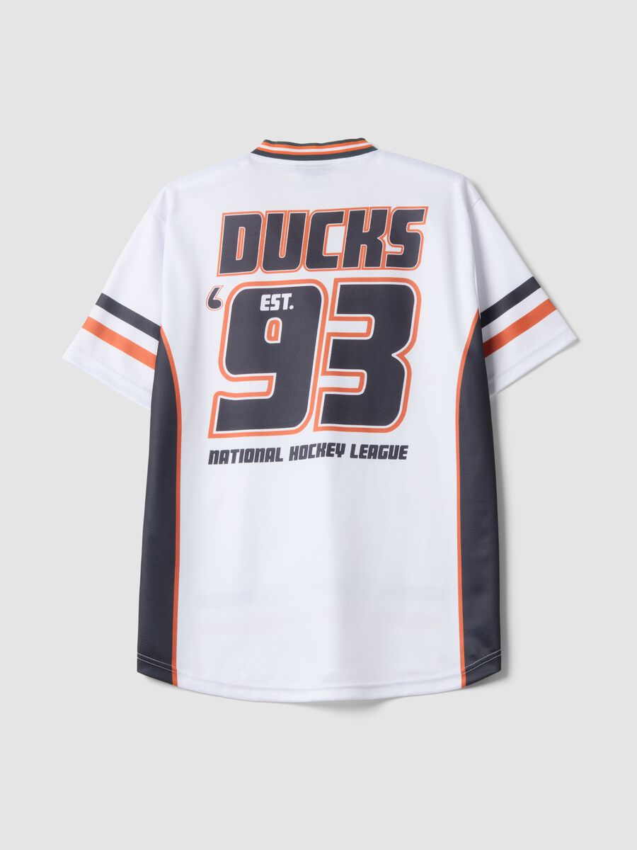 White sports T-shirt with Anaheim Ducks print_2