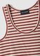 Multicolour striped regular fit cotton and linen tank top_5