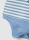 Multicolour striped pure cotton baby bodysuit_3