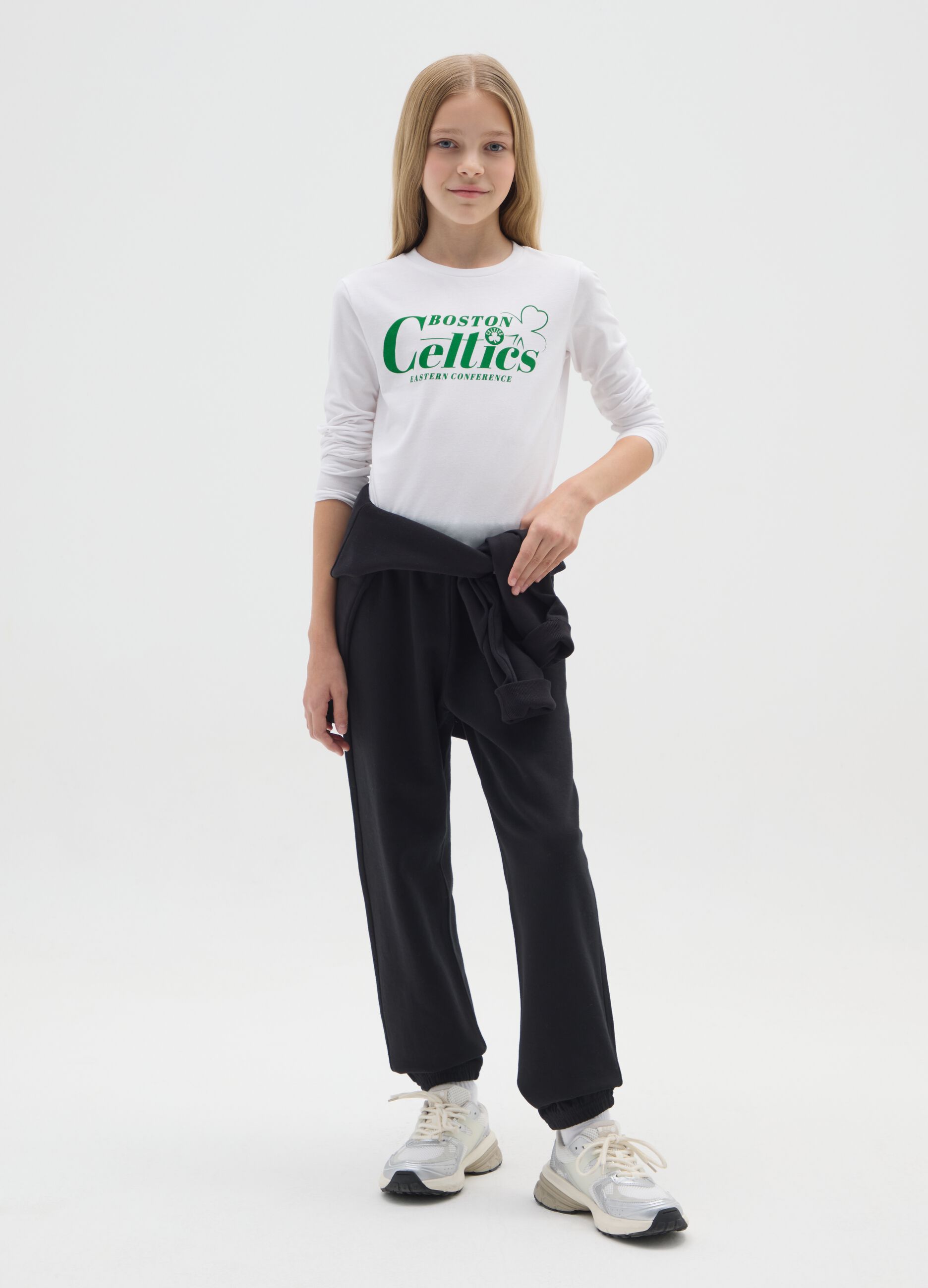 Black Cotton Jogger Trousers