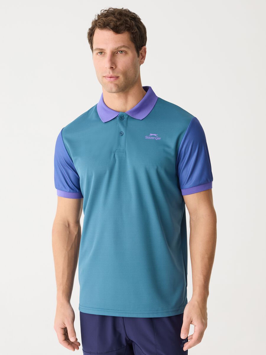 SLAZENGER polo shirt in technical fabric_0