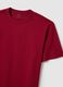 Red pure cotton regular fit T-shirt_5