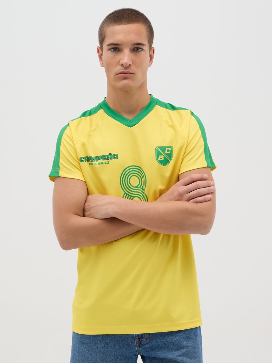 Men's shirt in mixed yellow and green_0