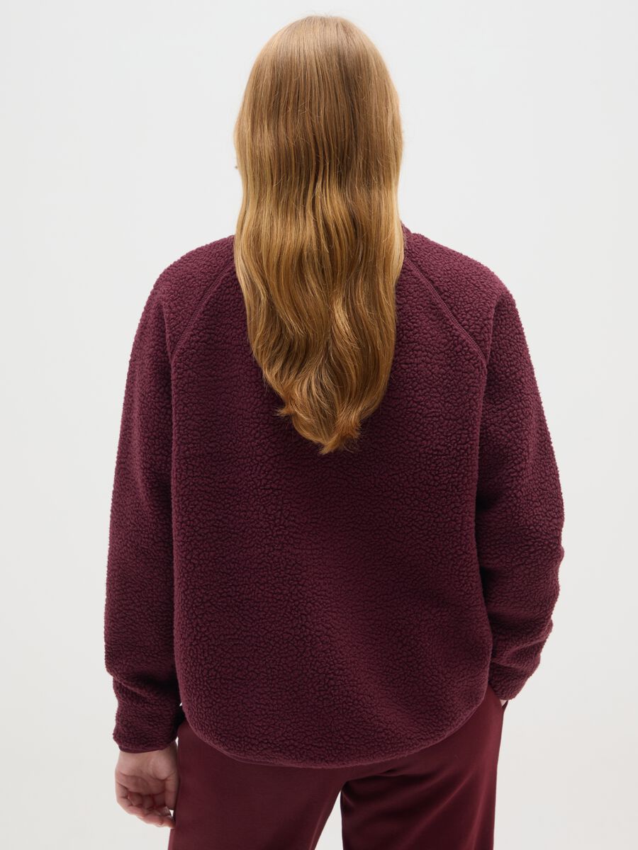 Felpa bordeaux regular fit con zip_2