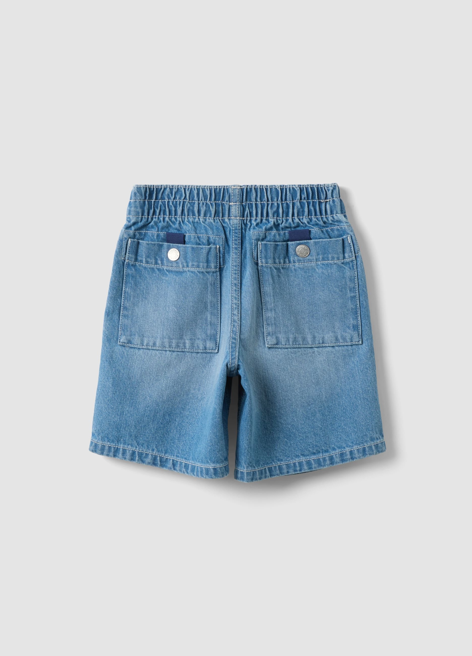 Denim shorts in puro cotone baggy fit