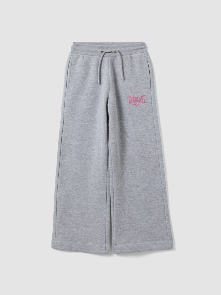Girls&rsquo; grey cotton-blend regular-fit joggers_0