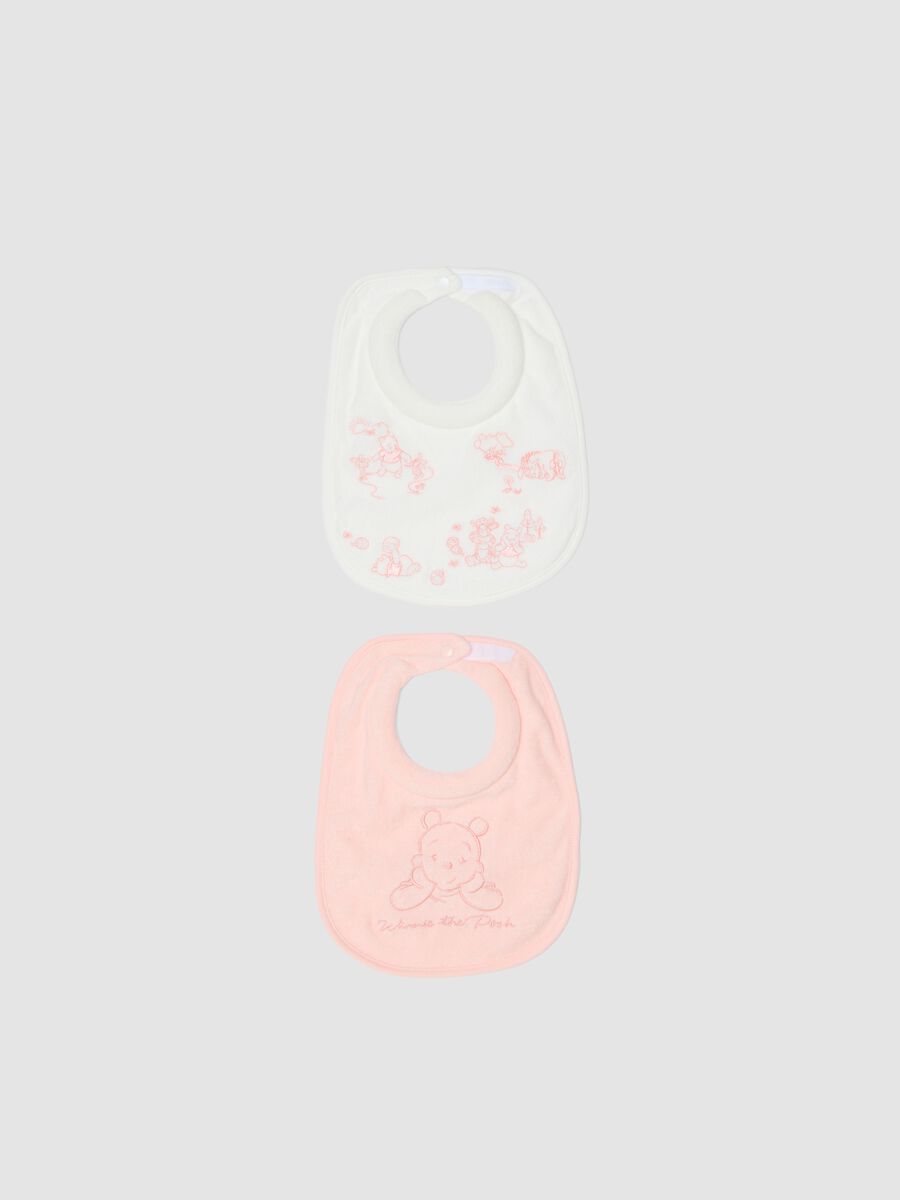 2-pack pure cotton multicolour baby girl bibs Winnie-the-Pooh_0
