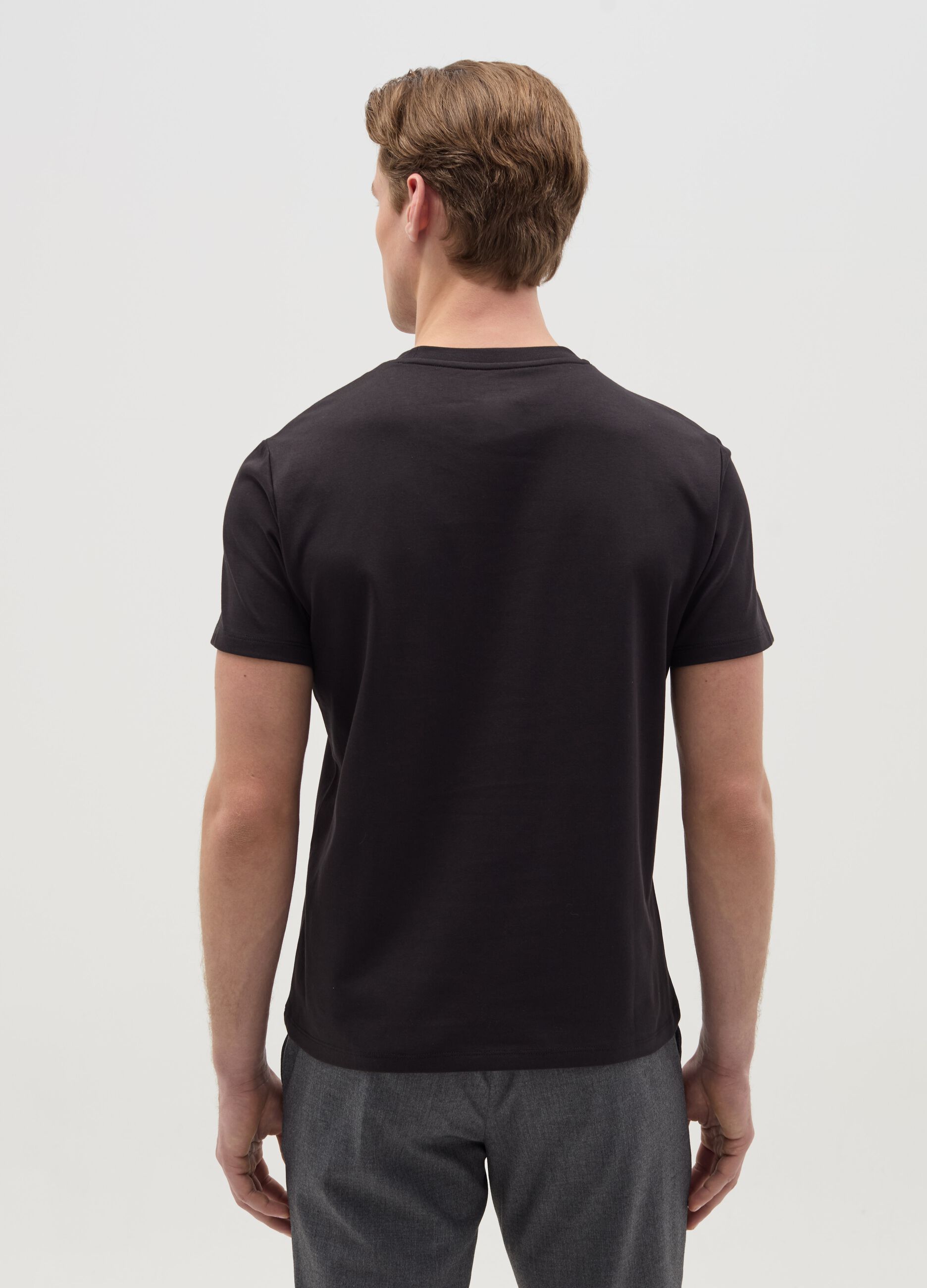 T-shirt with technical fabric