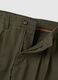 Green regular fit pure cotton twill chino trousers_5