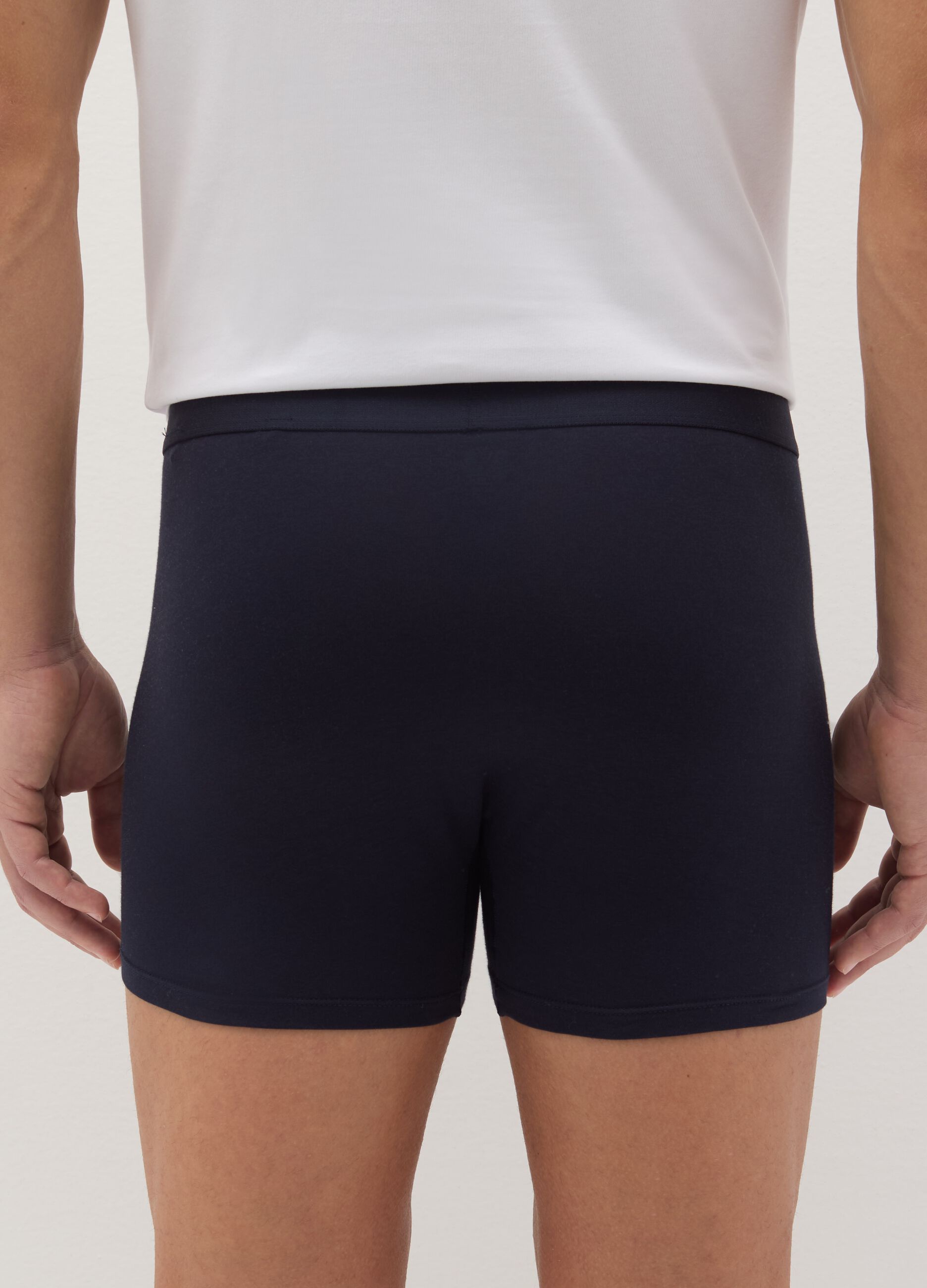 Boxer midi in cotone stretch