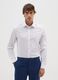 White cotton blend slim fit easy iron shirt_0