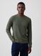 Green long-sleeve stretch cotton top with GAP logo_0