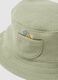 Cappello bucket verde in cotone organico per neonato_1