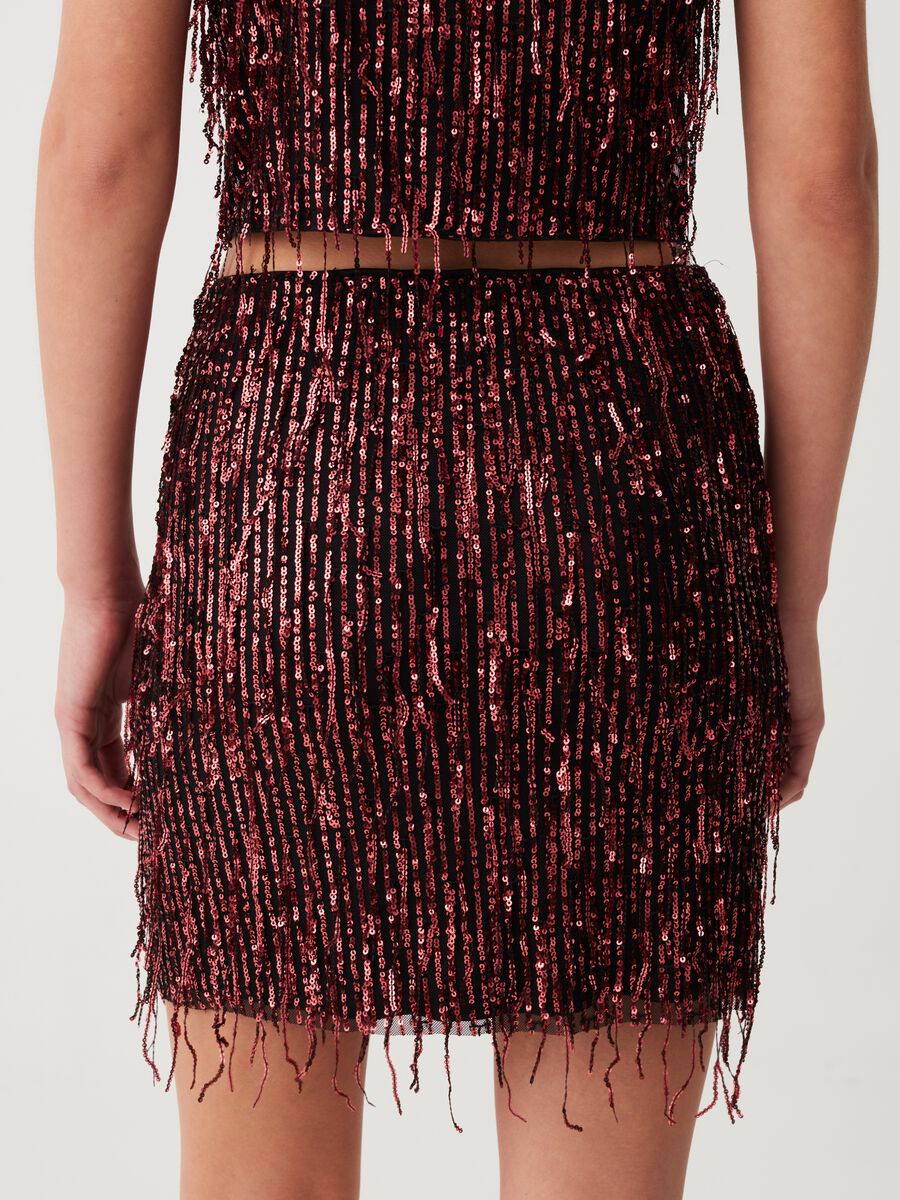 Minigonna con frange in paillettes_2