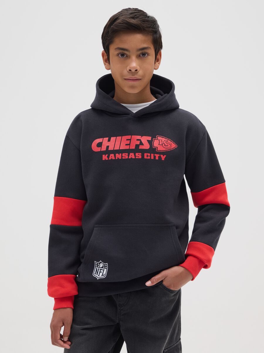 Multicolour regular fit kids' sweatshirt in cotton blend with Kansas City Chiefs print_0