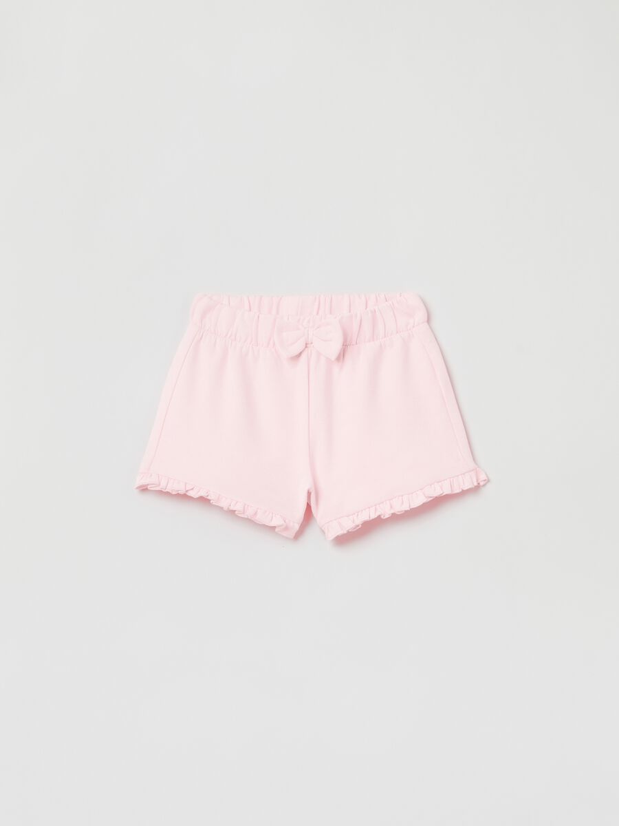 Shorts in French terry with bow_0