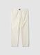 White cotton chino trousers, carrot fit_4