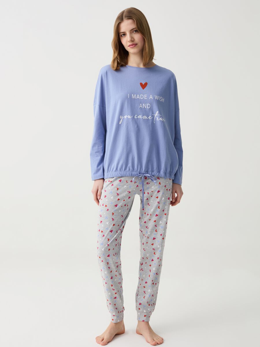 Long pyjamas with hearts print_0