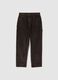 Brown pure cotton baggy trousers_4