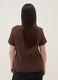 T-shirt in puro cotone marrone a righe regular fit_3